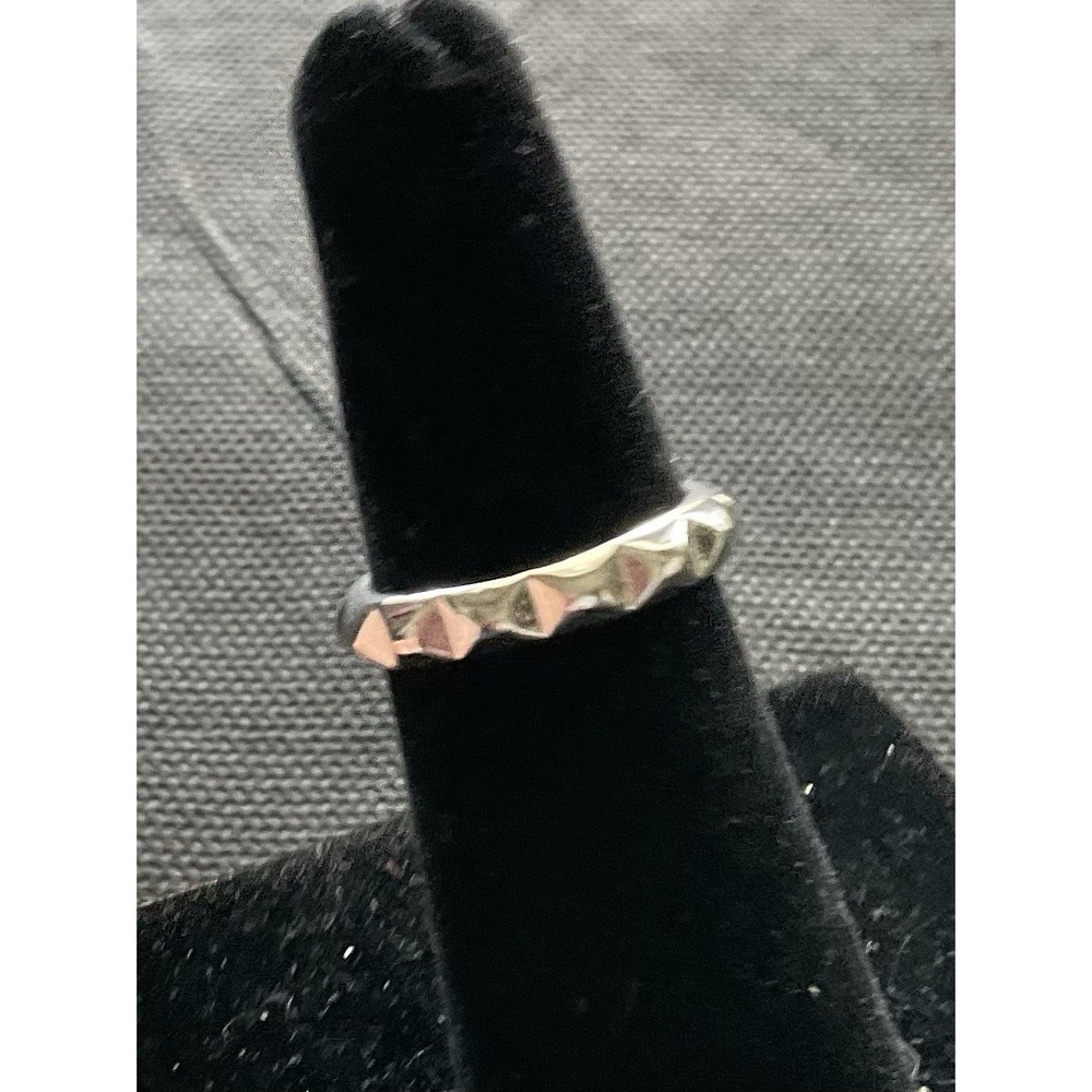Bronze Milor Italy Pyramid Ring Band Size 6 Vintage Estate Jewelry